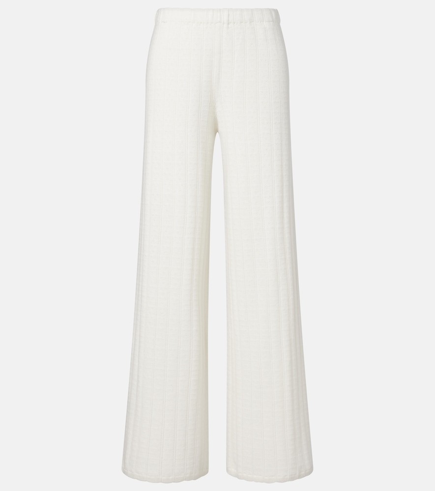 Lisa Yang Shannen cotton and cashmere wide-leg pants