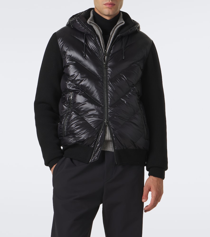 Zisco Down-Paneled Hooded Cardigan