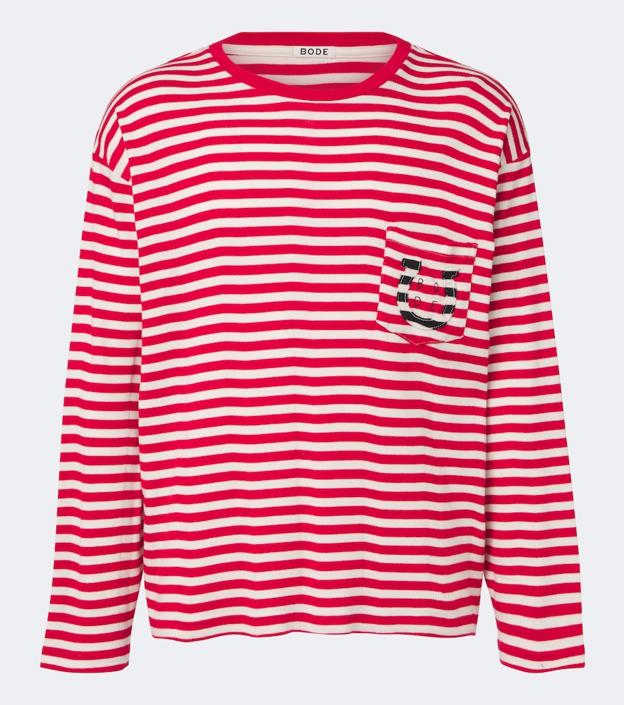 Horseshoe Striped Cotton Jersey T-Shirt