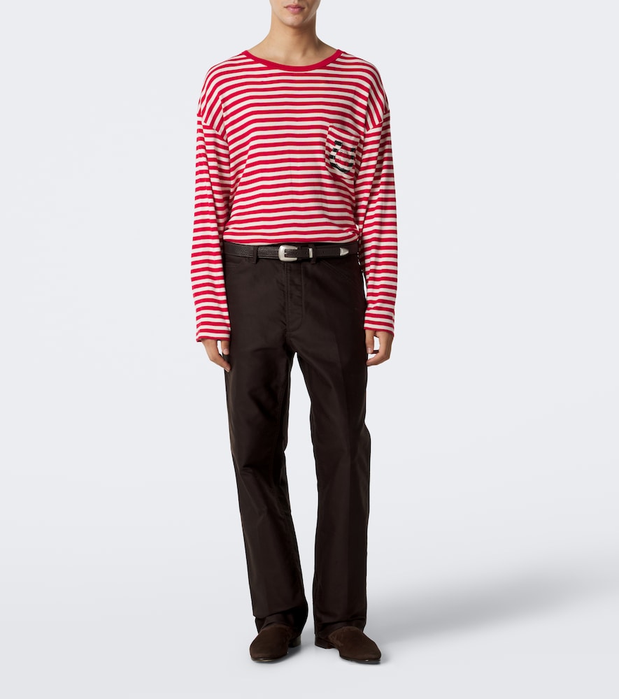 Horseshoe Striped Cotton Jersey T-Shirt