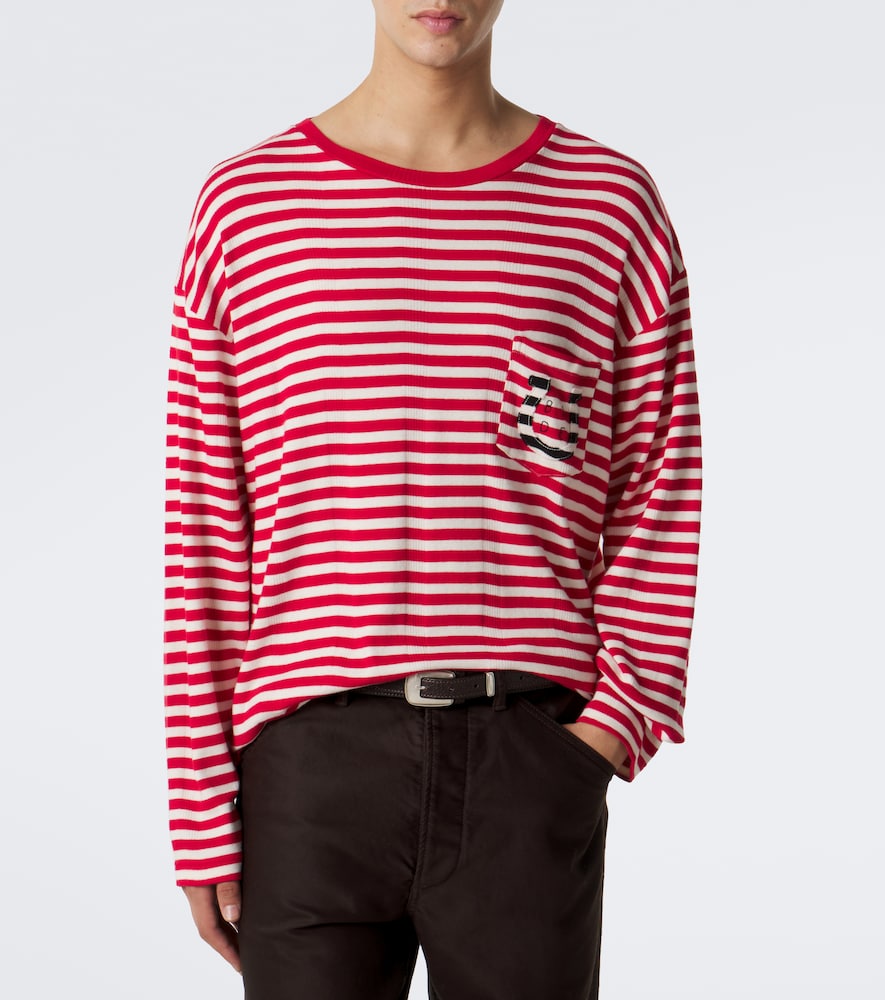 Horseshoe Striped Cotton Jersey T-Shirt