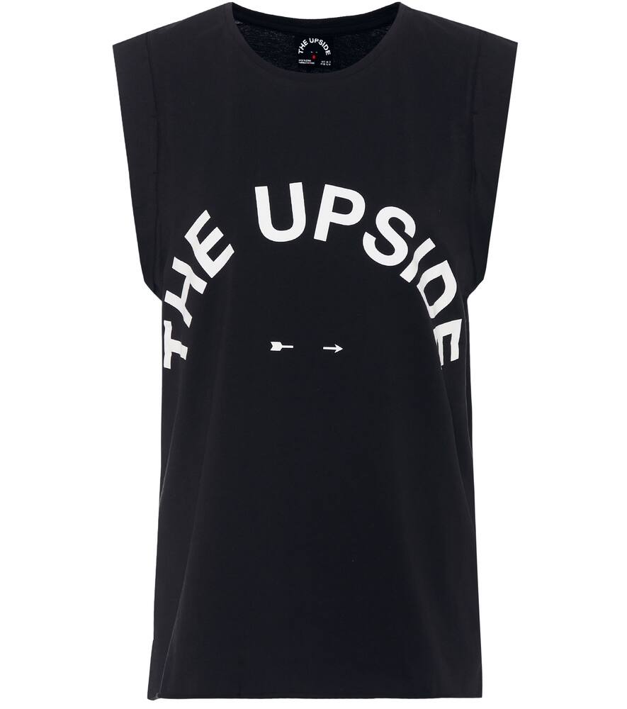 The Upside Logo Graphic Crewneck Muscle Tank In Black