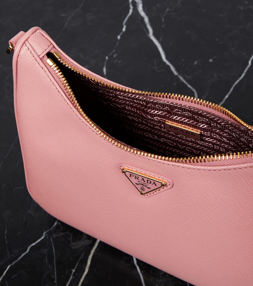 Prada Re-edition 2005 Small Leather Shoulder Bag In Petalo 1