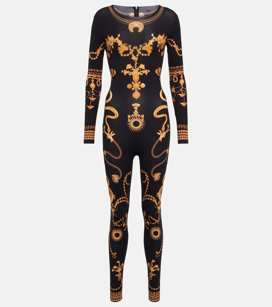 Marine Serre Printed Catsuit In Ornament Black | ModeSens