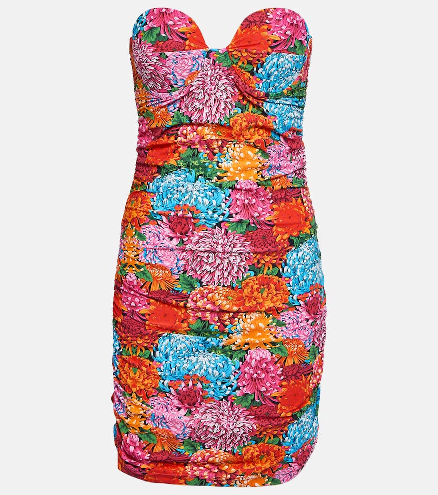 Shop Reina Olga Bandeau Minidress In Summer Yo