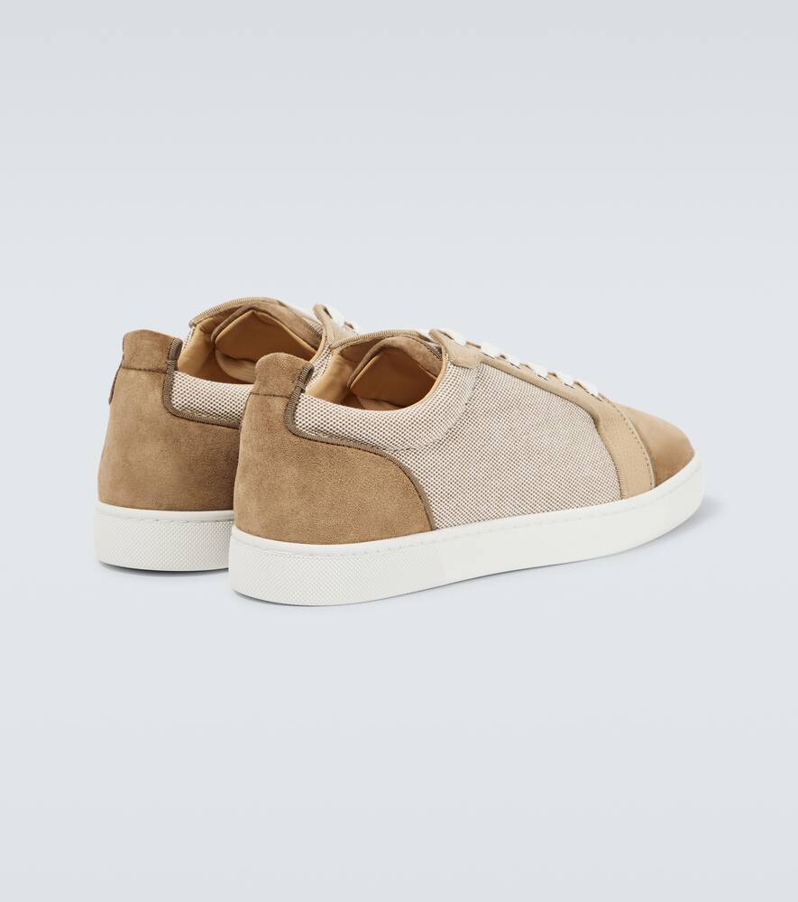 Shop Christian Louboutin Louis Junior Suede Sneakers In Neutrals