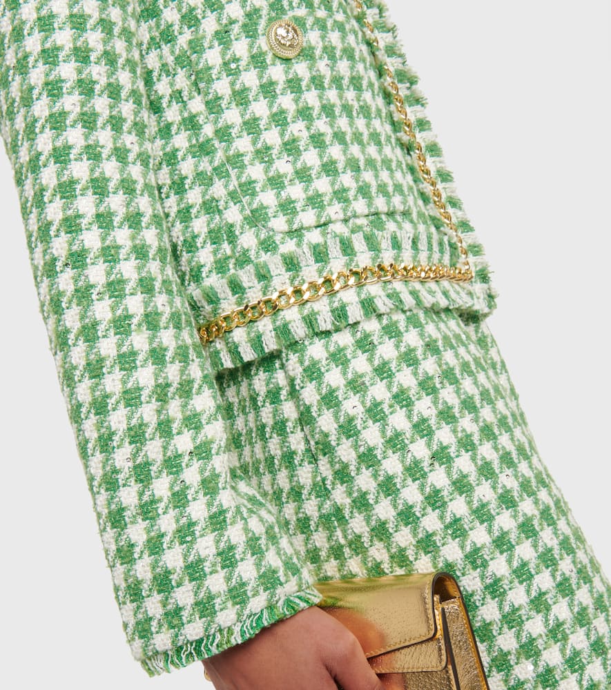 Shop Rebecca Vallance Cher Houndstooth Jacket In Multicoloured