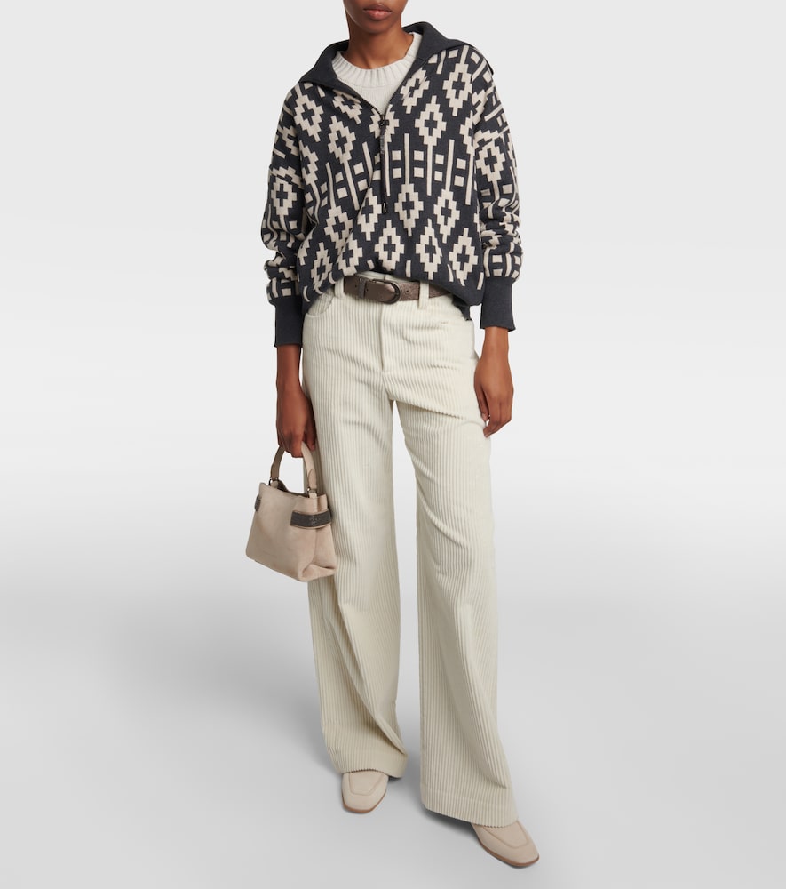 Brunello Cucinelli Vintage Jacquard wool-blend sweater