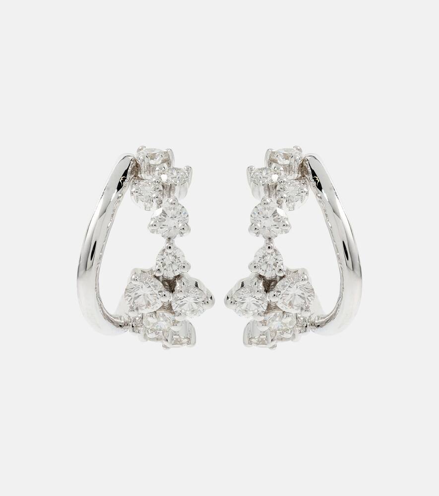 Ananya Scatter 18kt white gold earrings with diamonds