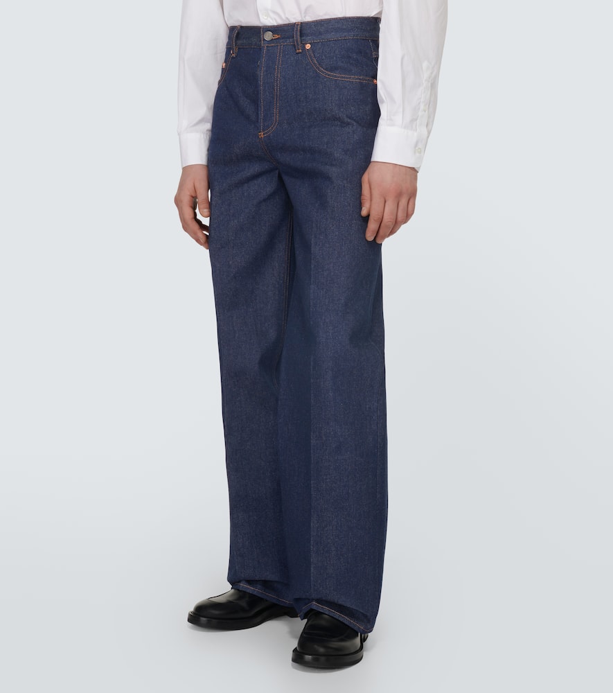Valentino Denim Trousers With Maison Tailoring Label In Blue