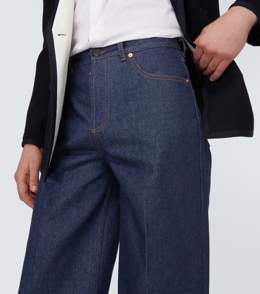 Valentino Denim Trousers With Maison Tailoring Label In Blue