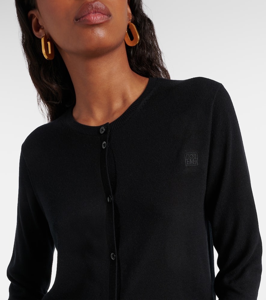Totême Logo Cardigan In Black