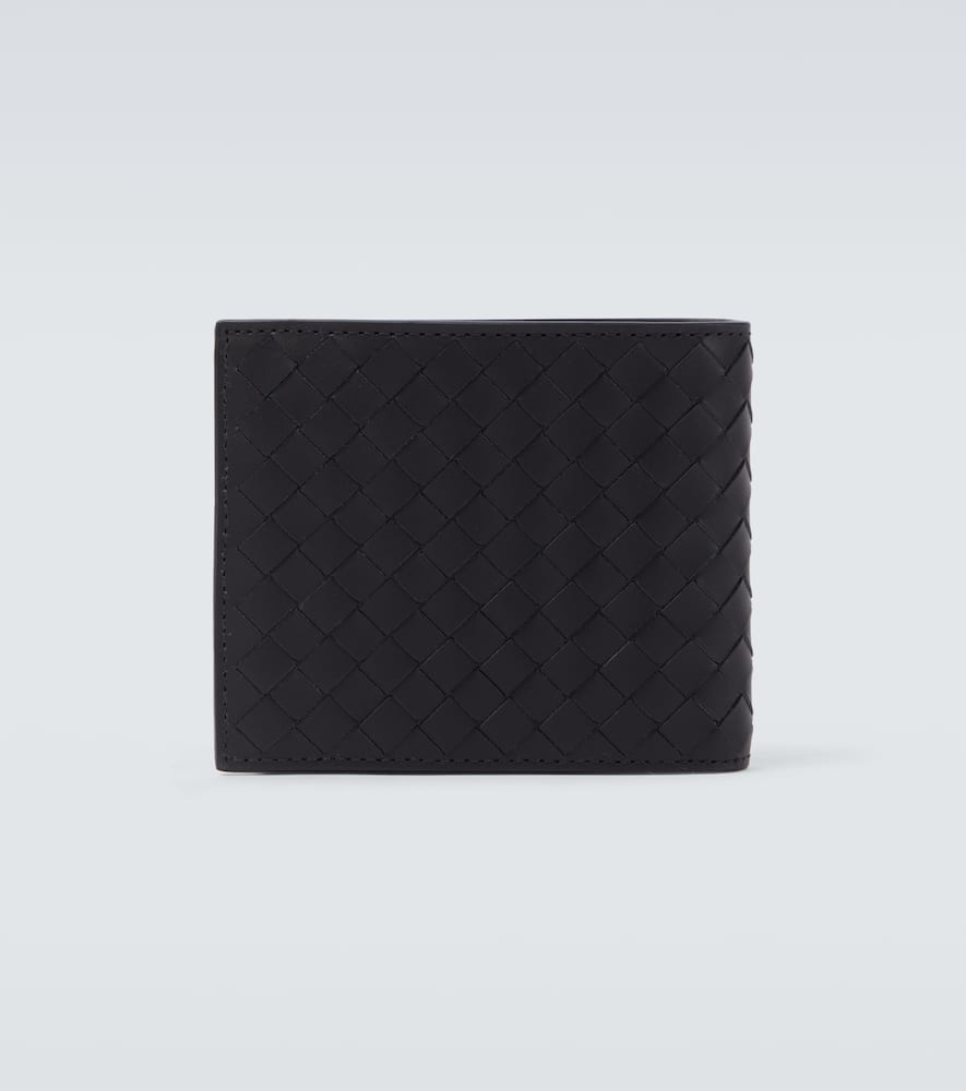 Bottega Veneta Intrecciato Leather Wallet In Black