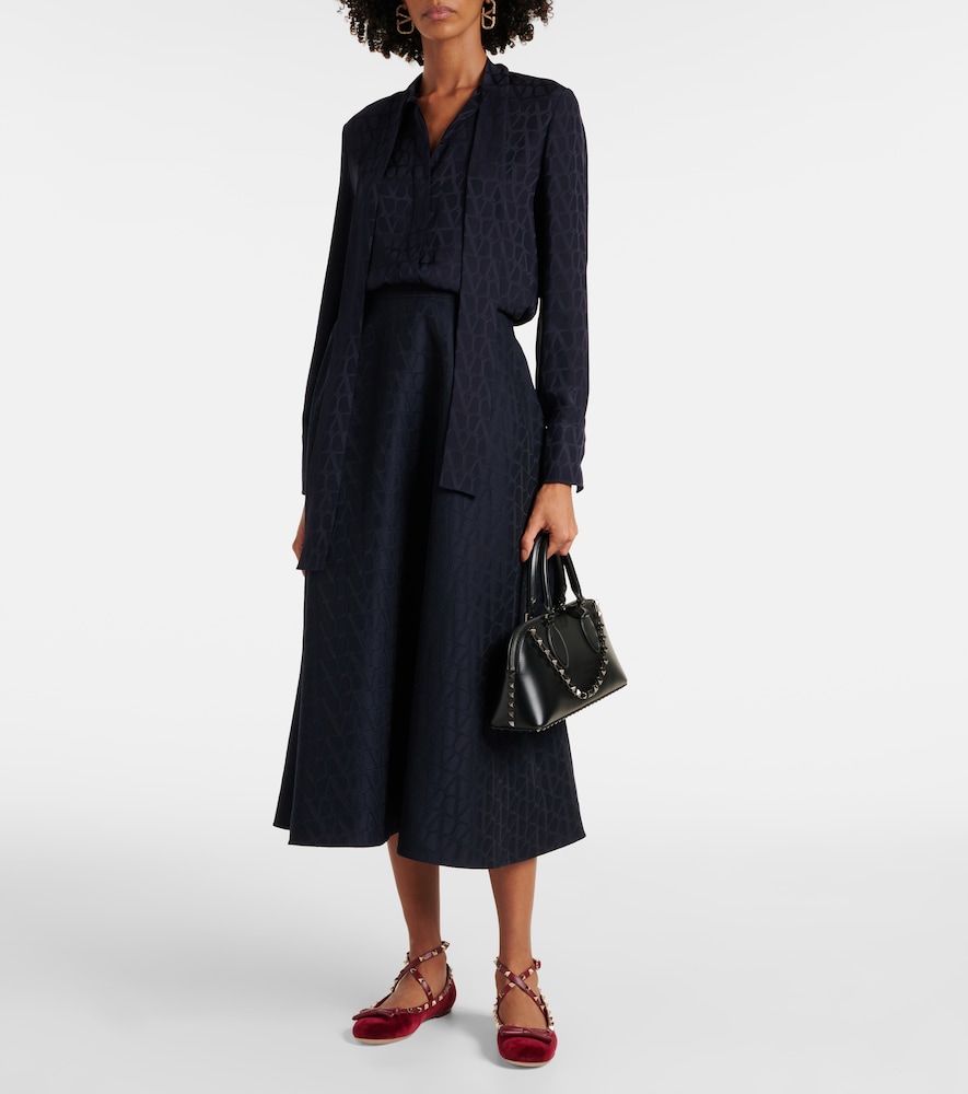 Valentino Garavani Rockstud velvet ballet flats