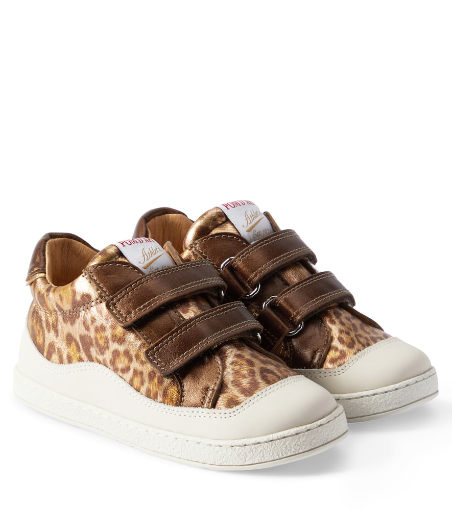 Pom D'api Mousse Easy Waves Leather Sneakers In Brown