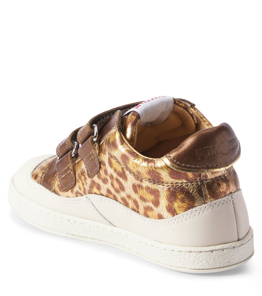 Pom D'api Mousse Easy Waves Leather Sneakers In Brown