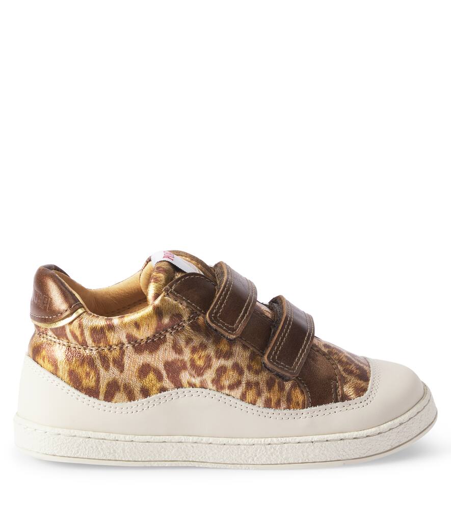 Pom D'api Mousse Easy Waves Leather Sneakers In Brown