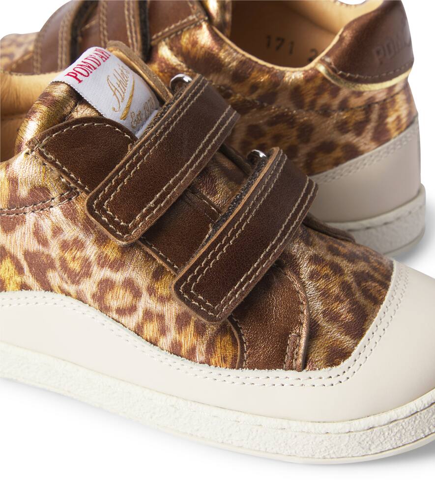 Pom D'api Mousse Easy Waves Leather Sneakers In Brown