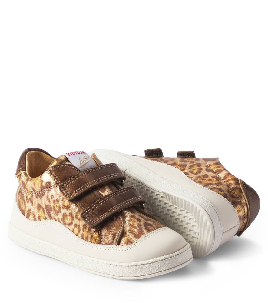 Pom D'api Mousse Easy Waves Leather Sneakers In Brown