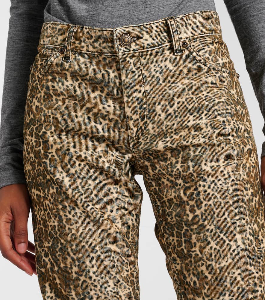 ISABEL MARANT FERNI COTTON CORDUROY STRAIGHT PANTS