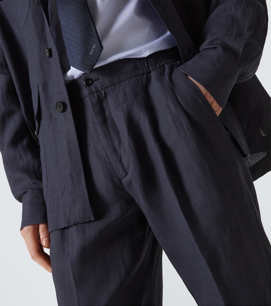 Rubinacci Hose Aus Leinen In Blue