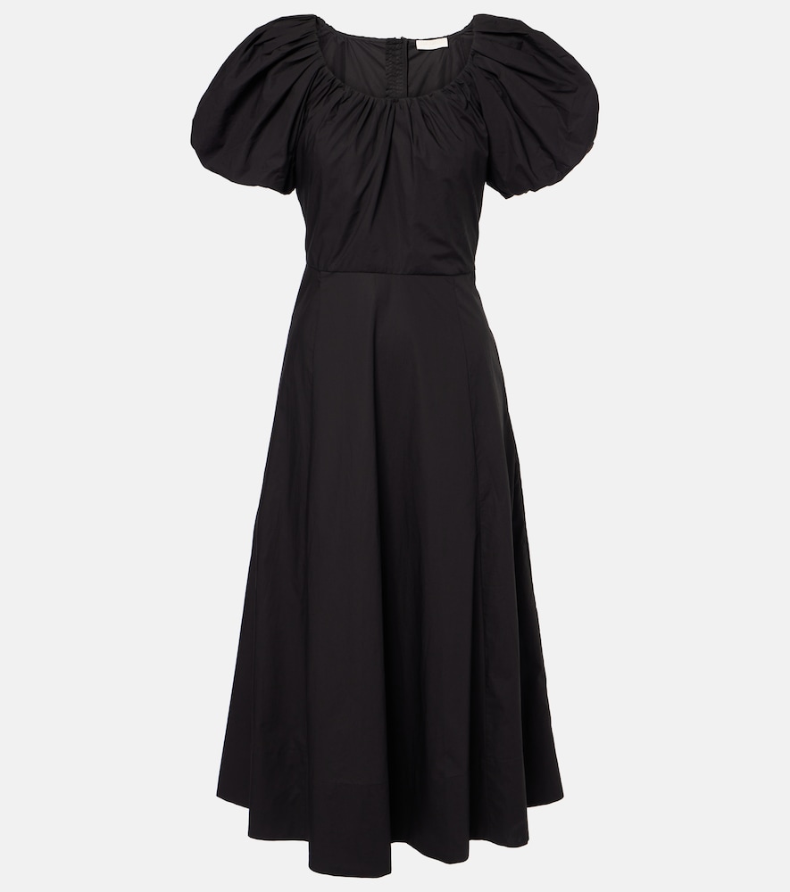Ulla Johnson Women's Black Imara Cotton Midi Dress UK Size 6 - Mytheresa