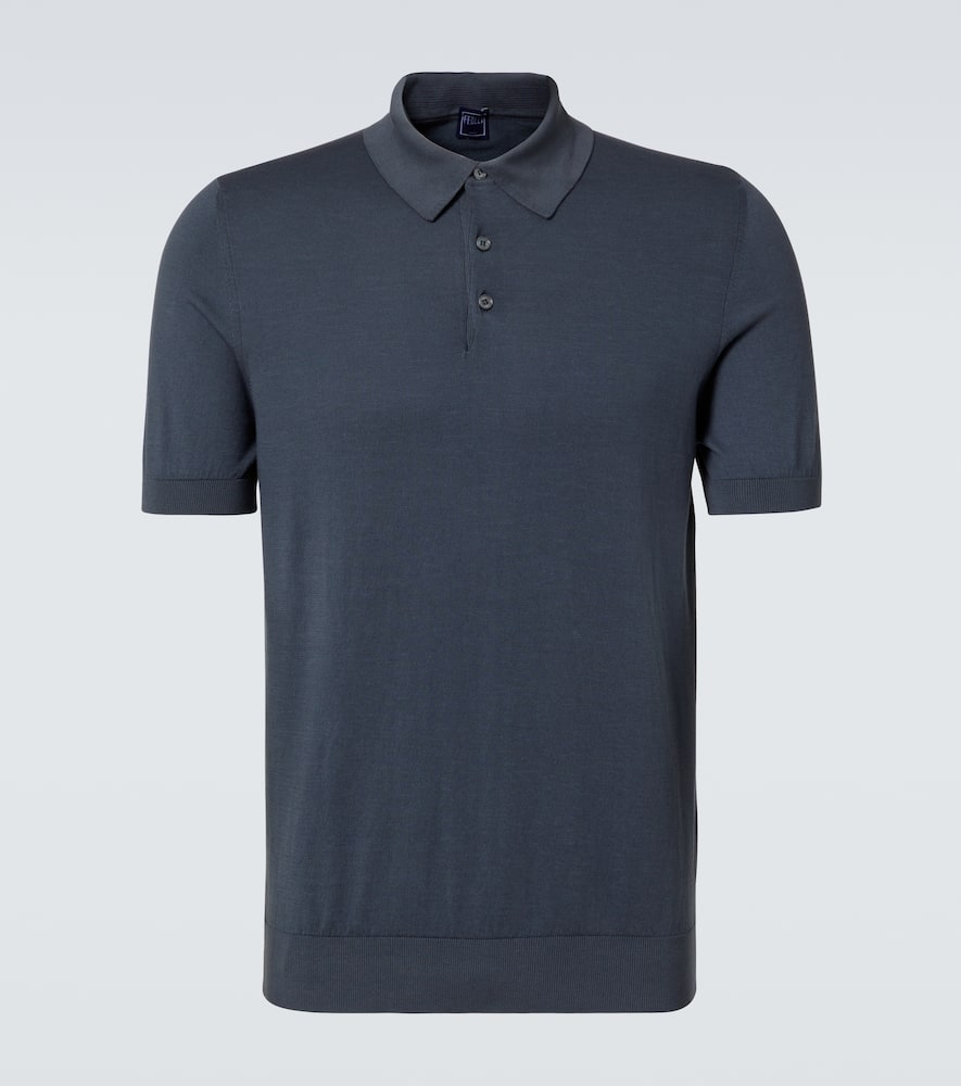 Fedeli Cotton Polo Shirt In Blue