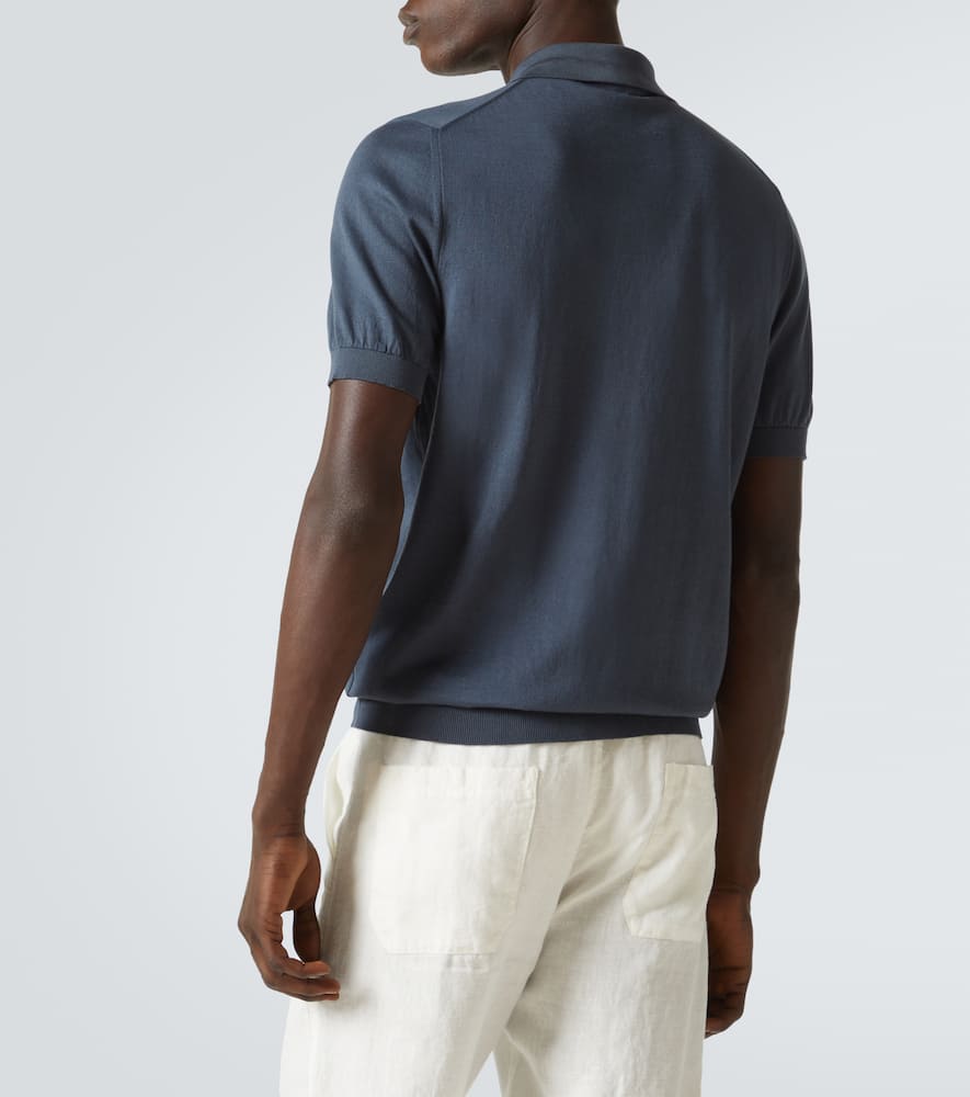 Fedeli Cotton Polo Shirt In Blue