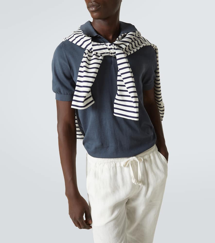 Fedeli Cotton Polo Shirt In Blue