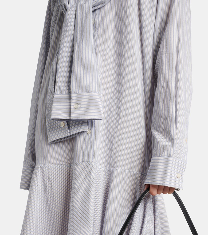 Layered Striped Shirt Dress