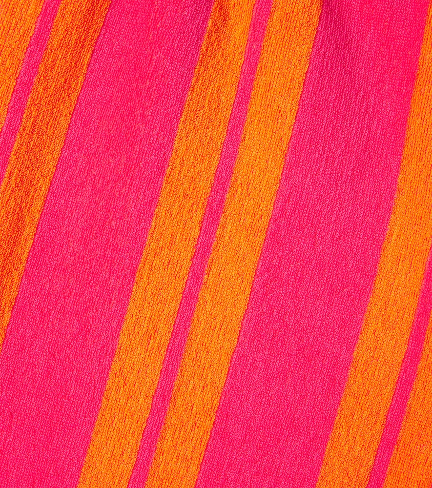 Scotch & Soda Striped Cotton-blend Terry Shorts In Pink