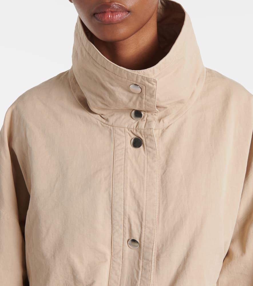 The Row Herbie Cotton And Linen Gabardine Jacket In Beige