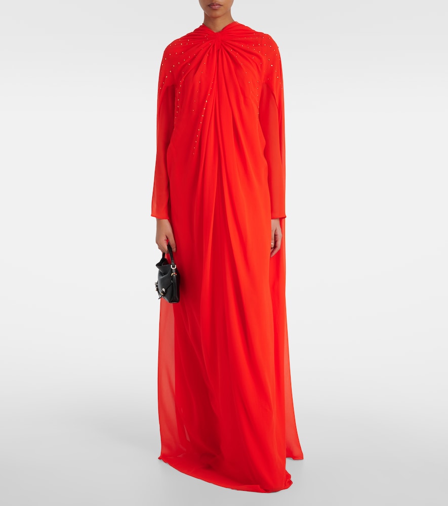  Givenchy Givenchy Robe Aus Seide Mit Kristallen 