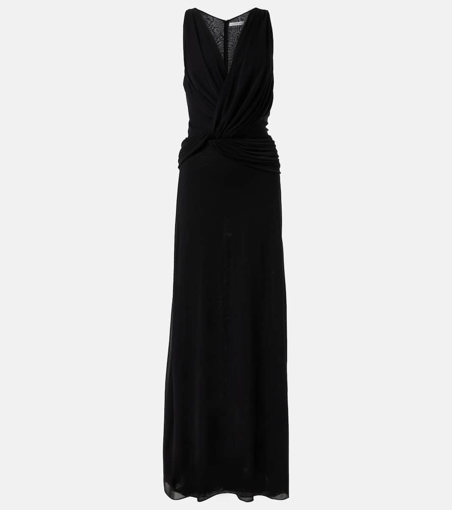 Twisted Halter gathered ruched gown