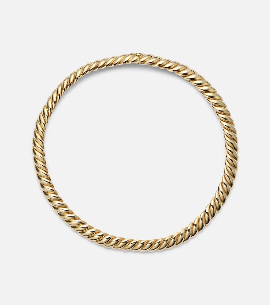 Sculpted Cable 18kt gold choker