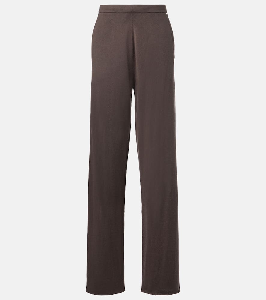 N°353 Relax cotton and cashmere wide-leg pants