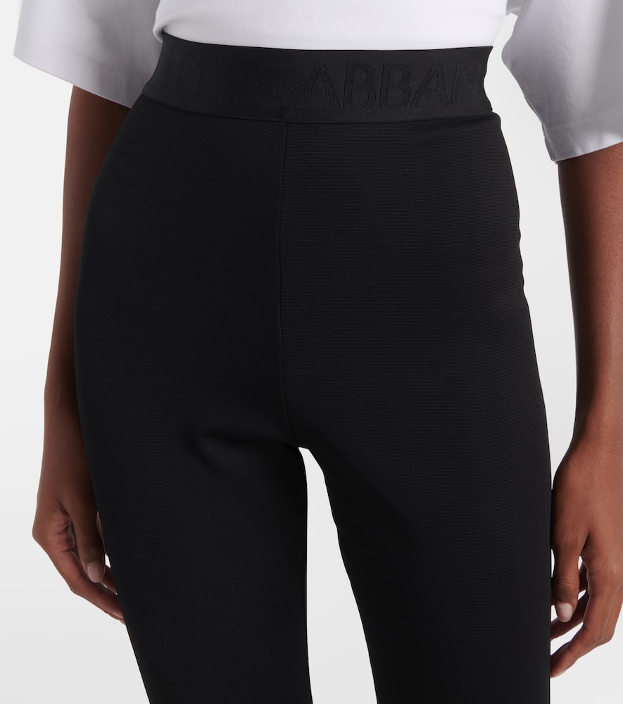 Dolce & Gabbana Logo High-rise Leggings In Black