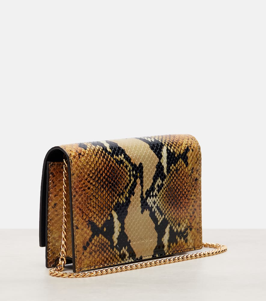 Alexander Mcqueen Mcqueen Small Skull Python Print Leather Shoulder Bag
