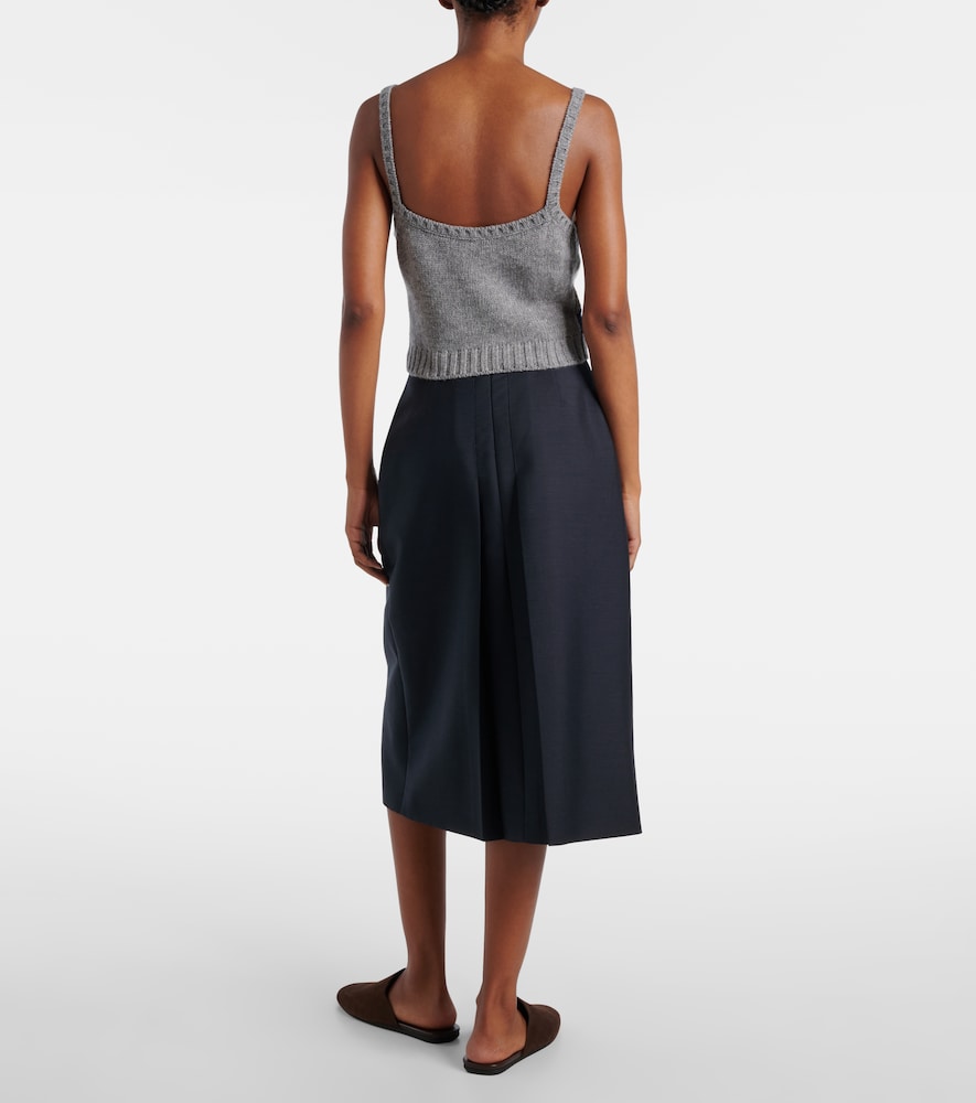  Prada Prada Argyle Cashmere Crop Top 