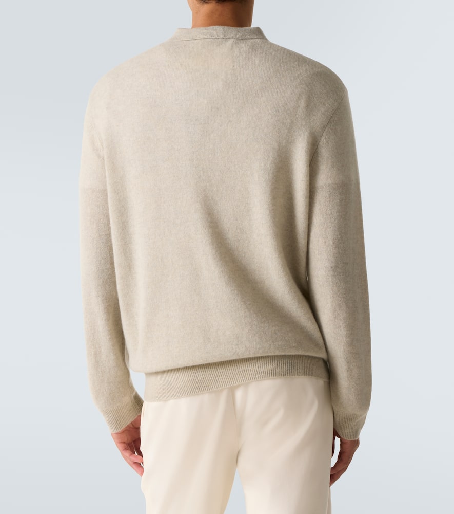 Le Kasha Crete Cashmere Polo Sweater In Neutral