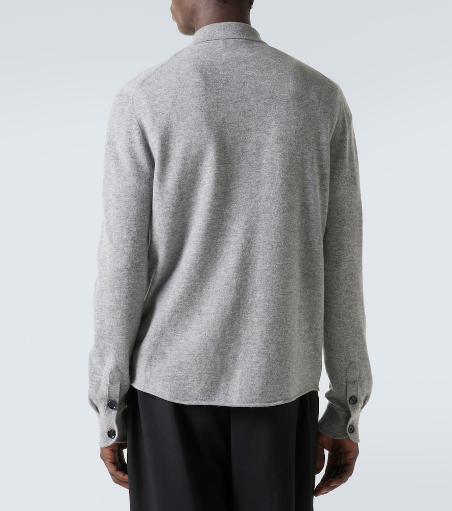 Allude Wool And Cashmere Overshirt In Gray