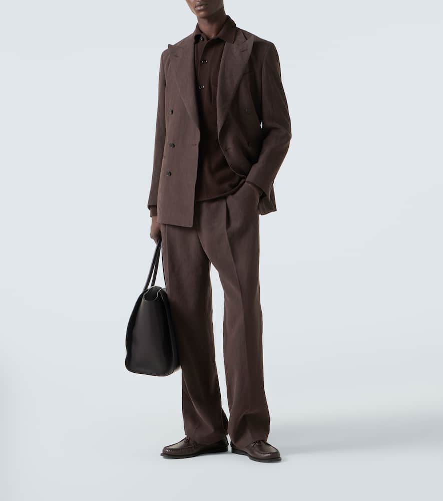 Allude Wool And Cashmere Overshirt In Burgundy