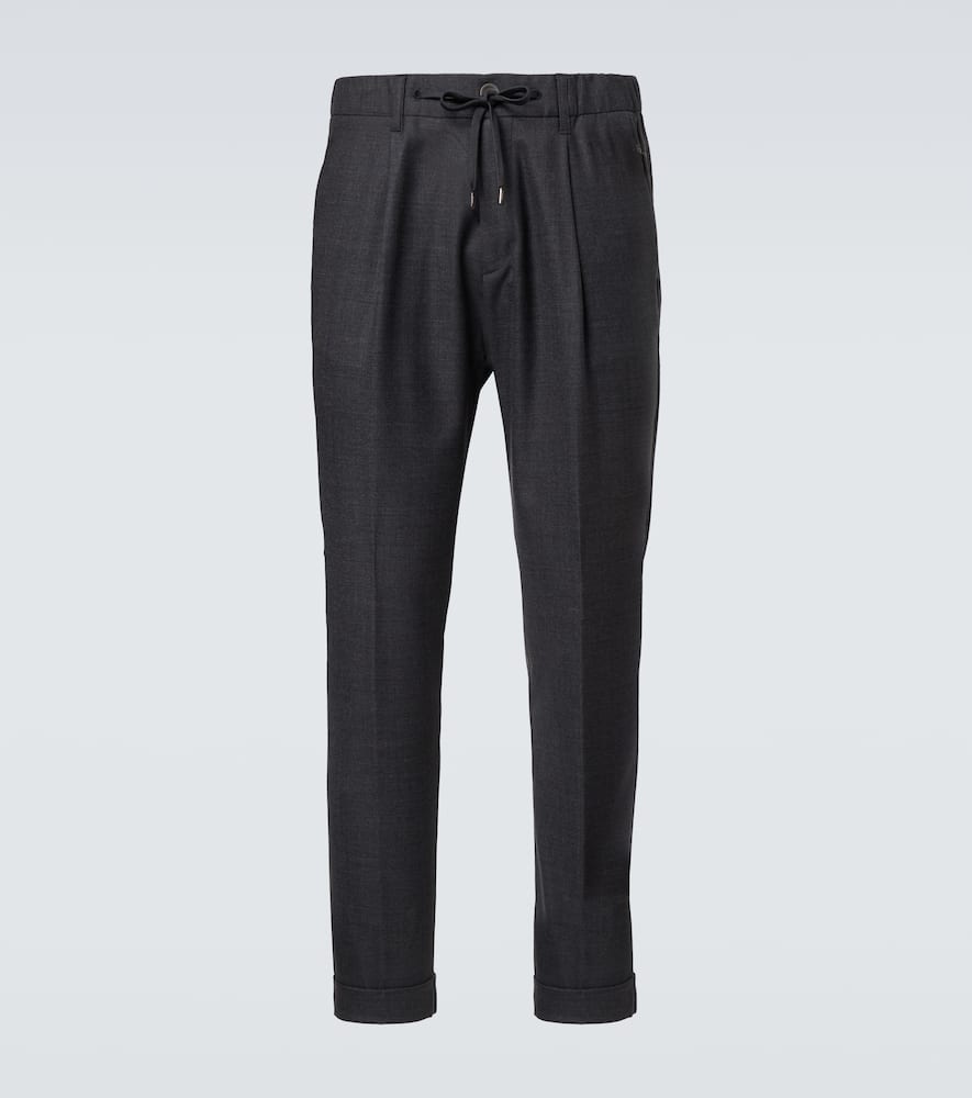 Herno Gabardine Straight Pants In Gray