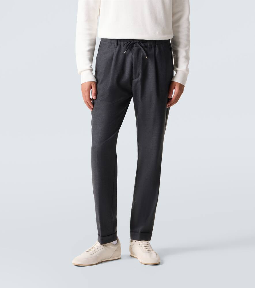 Herno Gabardine Straight Pants In Gray