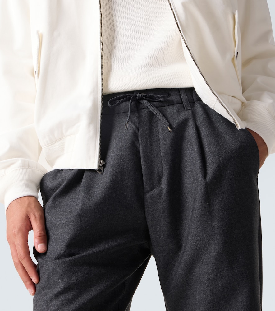 Herno Gabardine Straight Pants In Gray