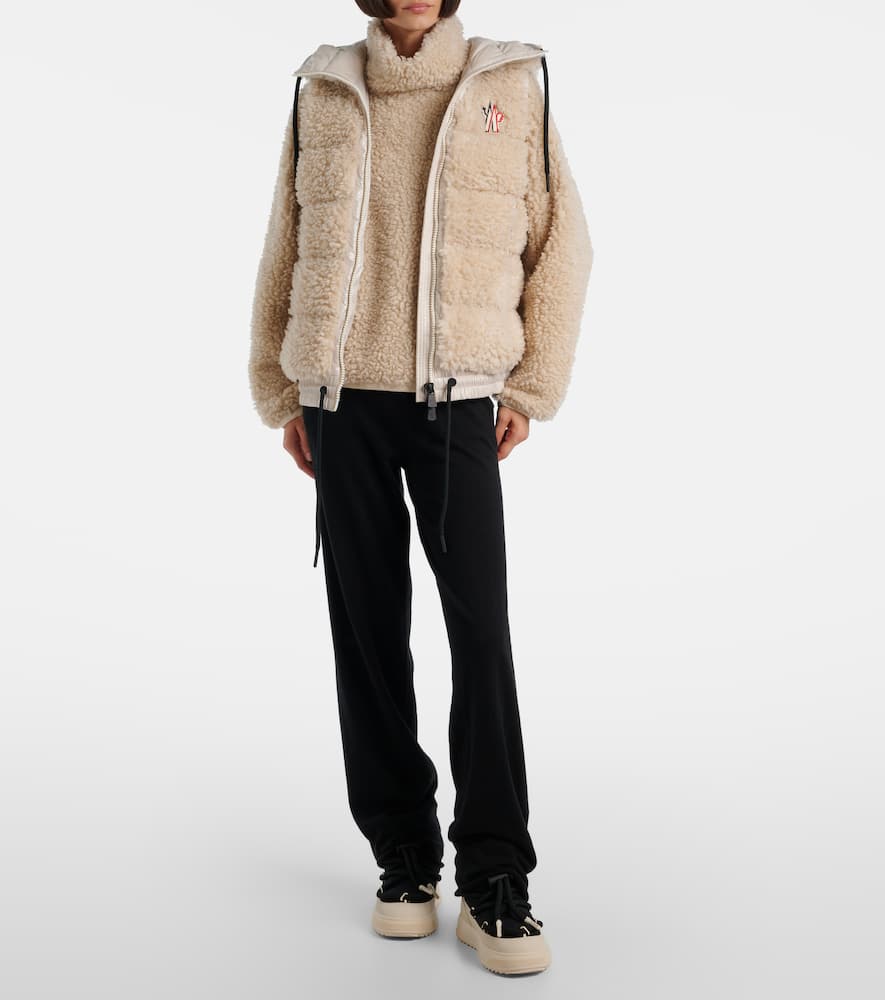 Moncler Teddy Turtleneck Sweatshirt In Neutral