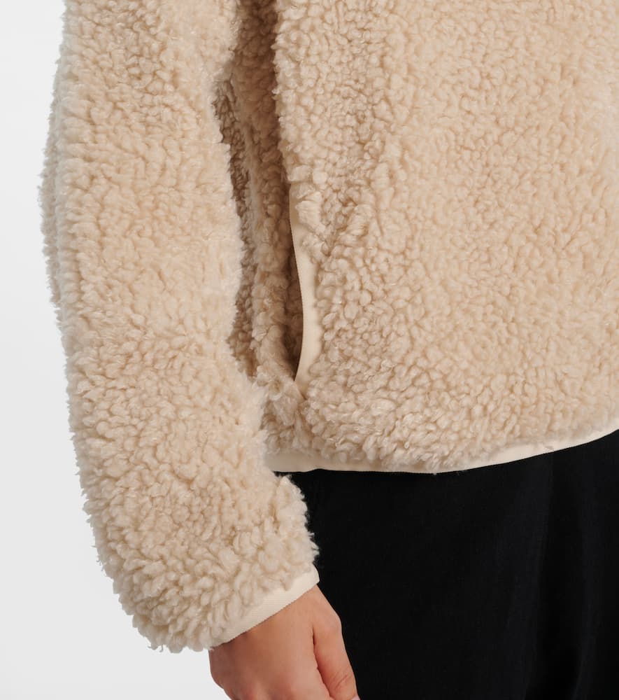 Moncler Teddy Turtleneck Sweatshirt In Neutral