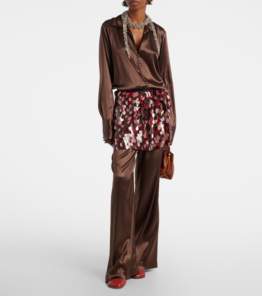 Dries Van Noten Silk-blend shirt