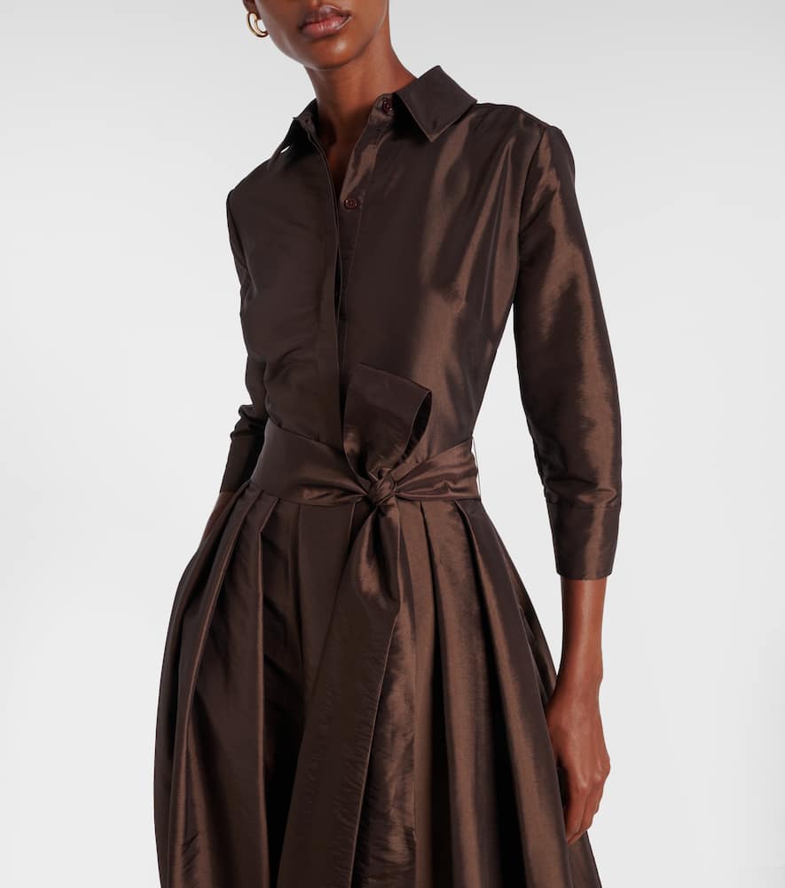 Simkhai Julip Belted Taffetta Gown In Brown