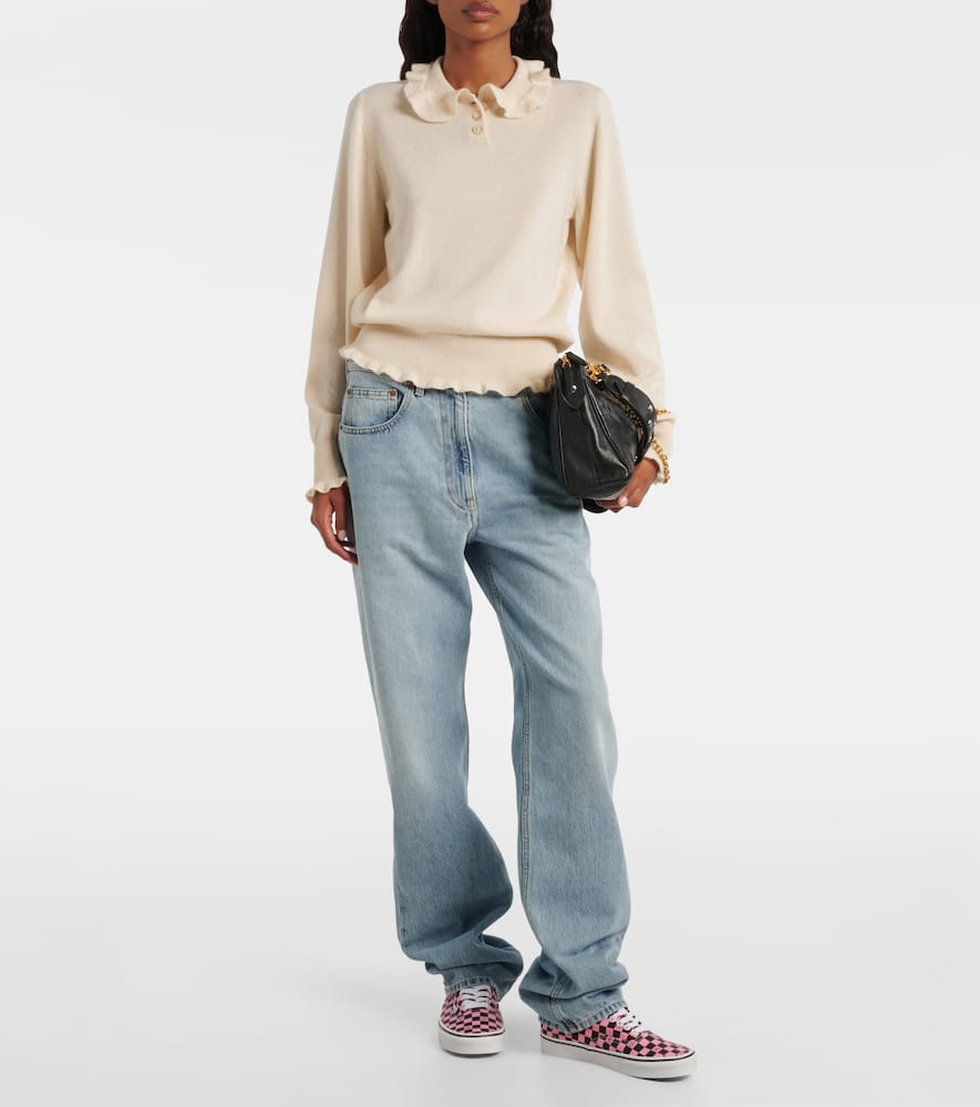 Valentino And Vans Vlogo Checked Sneakers In Pink